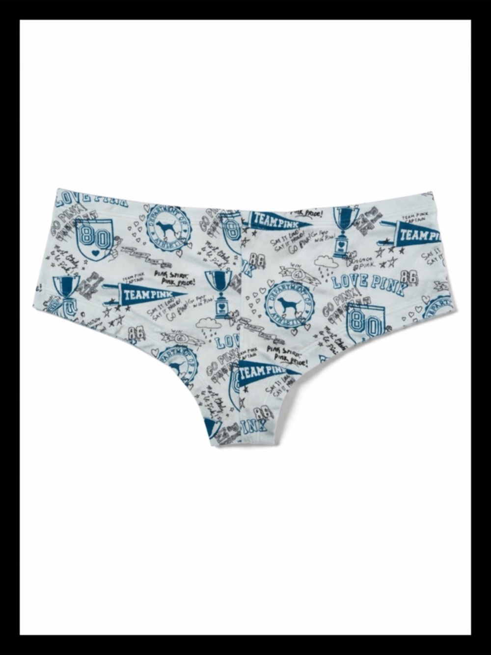 💕ⓅⒾⓃⓀ ⓋⓈ “TEAM PINK VARSITY/Colligate Graphic ” ELR Cheeky Hipster Panties NWT💕